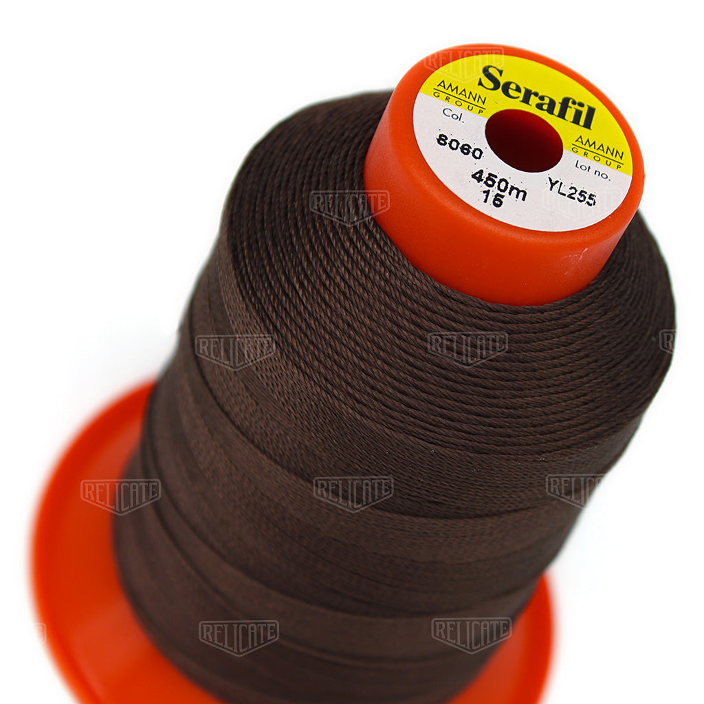 Whites/Browns Serafil Thread 15 (TEX 210) 8060 - Relicate Leather Automotive Interior Upholstery