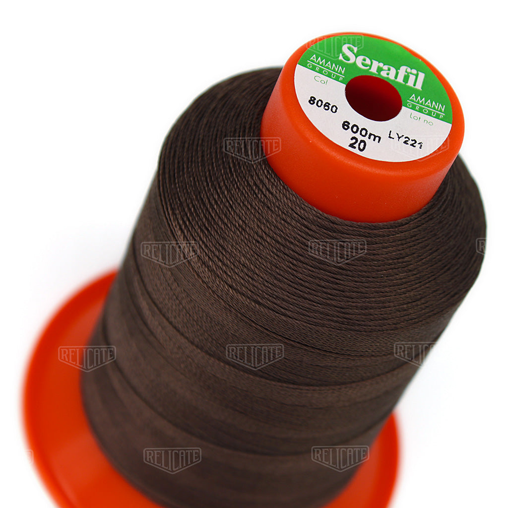 Whites/Browns Serafil Thread 20 (TEX 135) 8060 - Relicate Leather Automotive Interior Upholstery