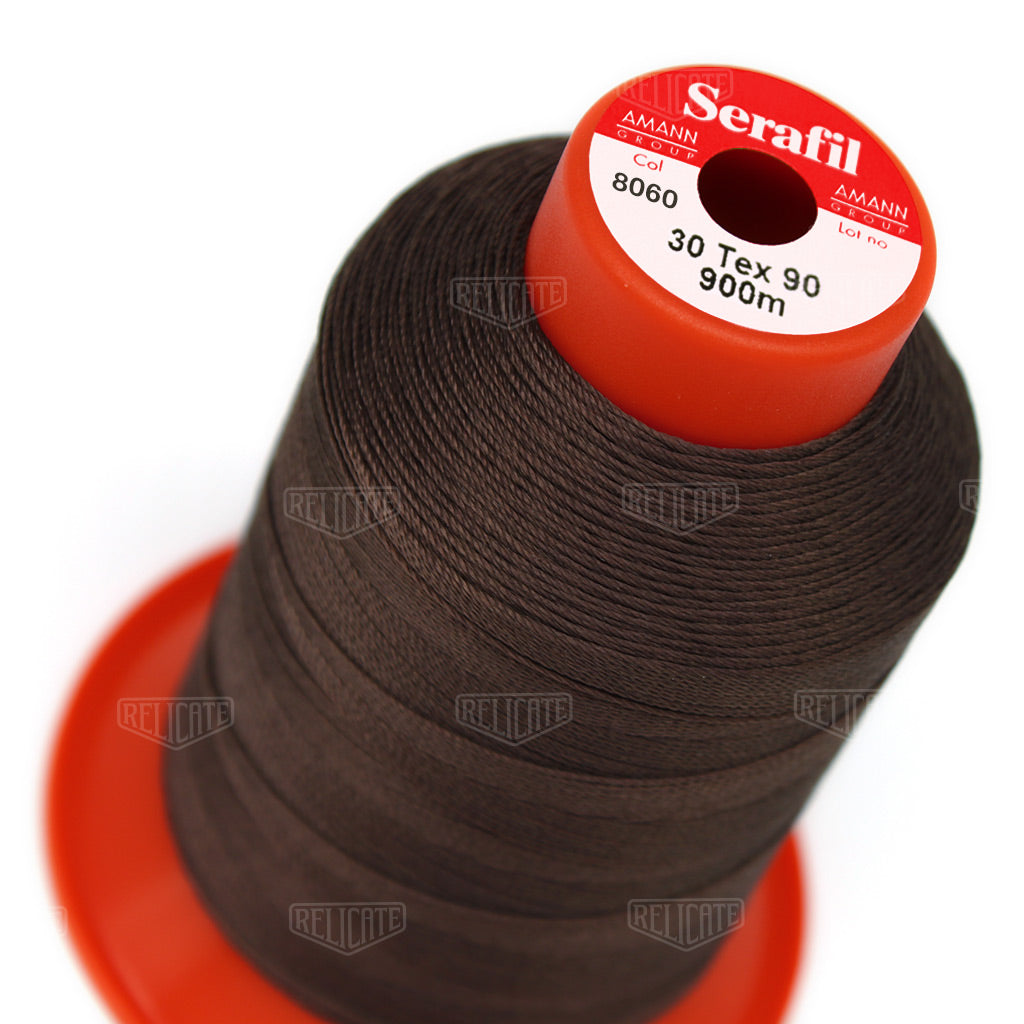 Whites/Browns Serafil Thread 30 (TEX 90) 8060 - Relicate Leather Automotive Interior Upholstery