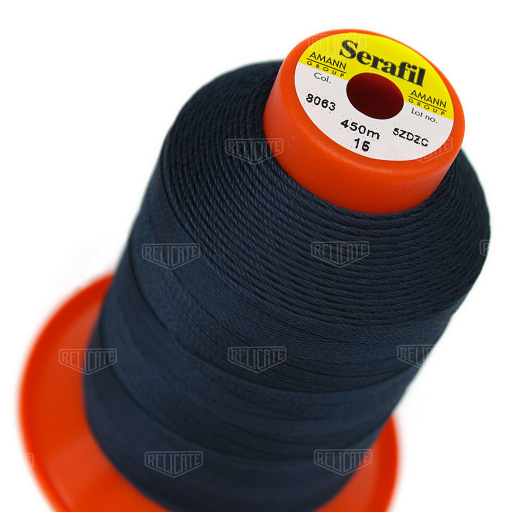 Blues/Purples Serafil Thread 15 (TEX 210) 8063 - Relicate Leather Automotive Interior Upholstery