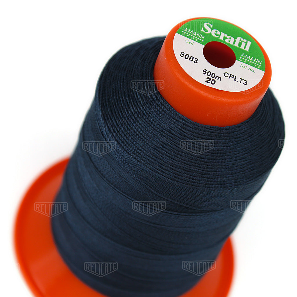 Blues/Purples Serafil Thread 20 (TEX 135) 8063 - Relicate Leather Automotive Interior Upholstery