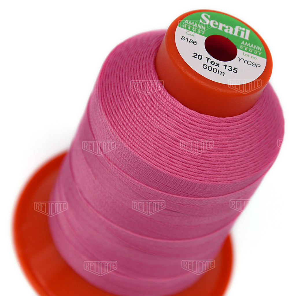 Pinks/Reds/Oranges Serafil Thread 20 (TEX 135) 8186 - Relicate Leather Automotive Interior Upholstery