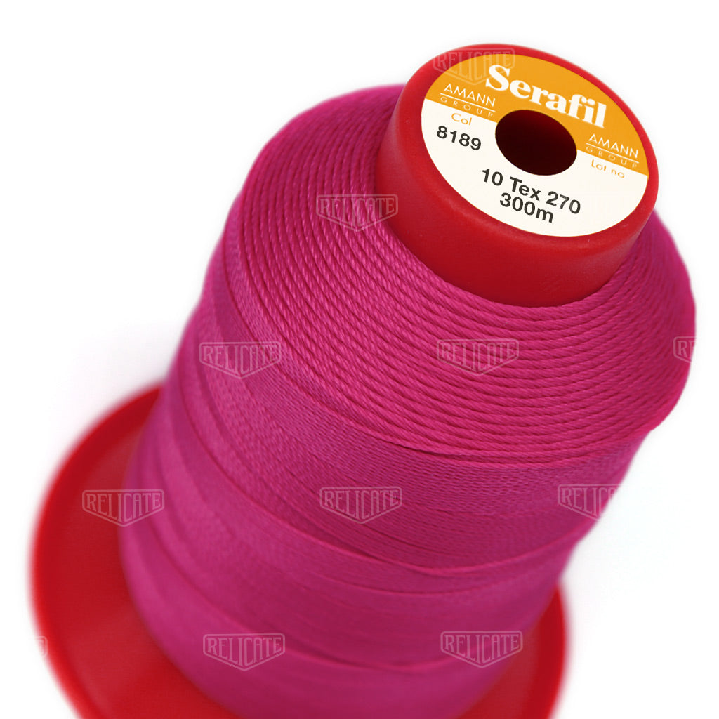 Pinks/Reds/Oranges Serafil Thread 10 (TEX 270) 8189 - Relicate Leather Automotive Interior Upholstery