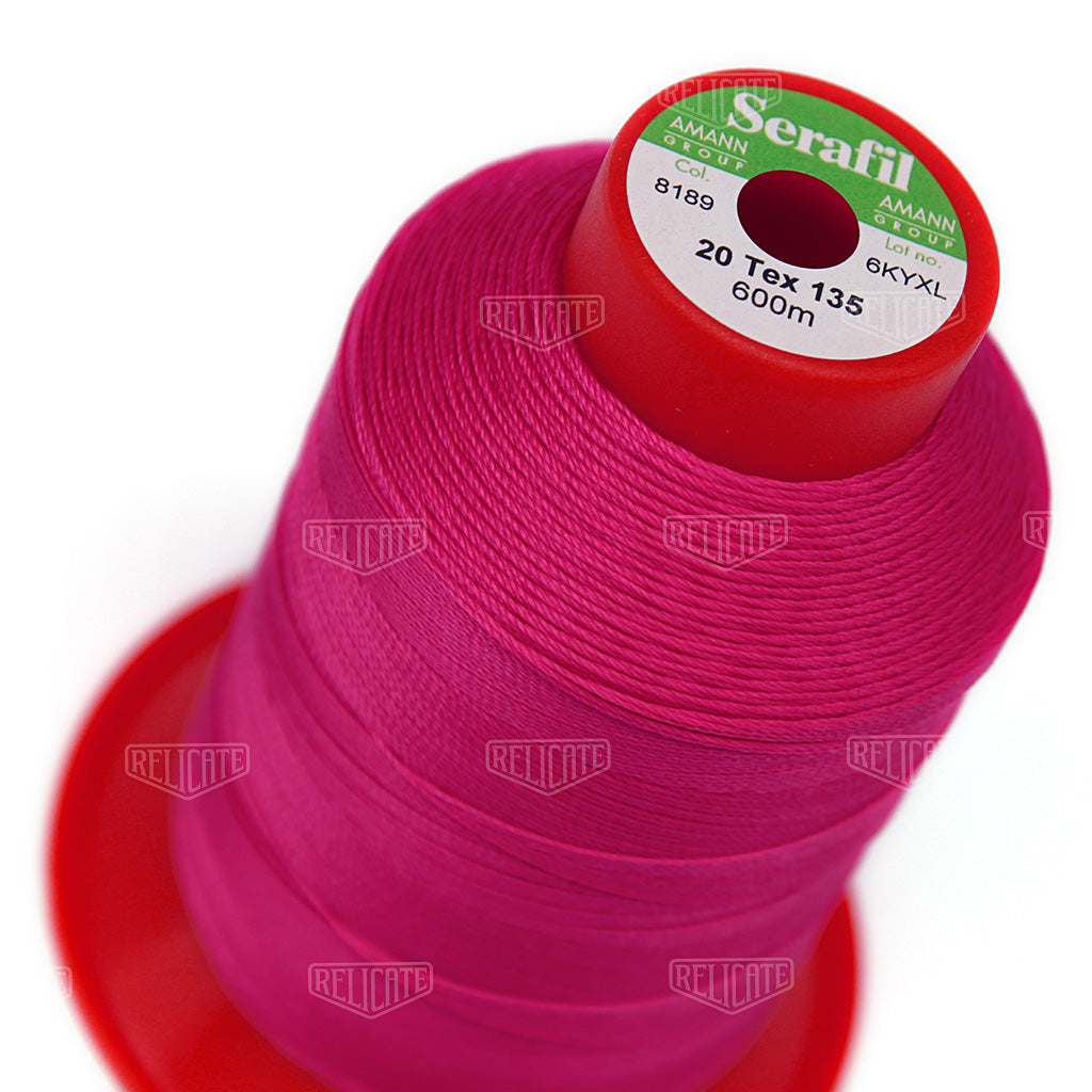 Pinks/Reds/Oranges Serafil Thread 20 (TEX 135) 8189 - Relicate Leather Automotive Interior Upholstery