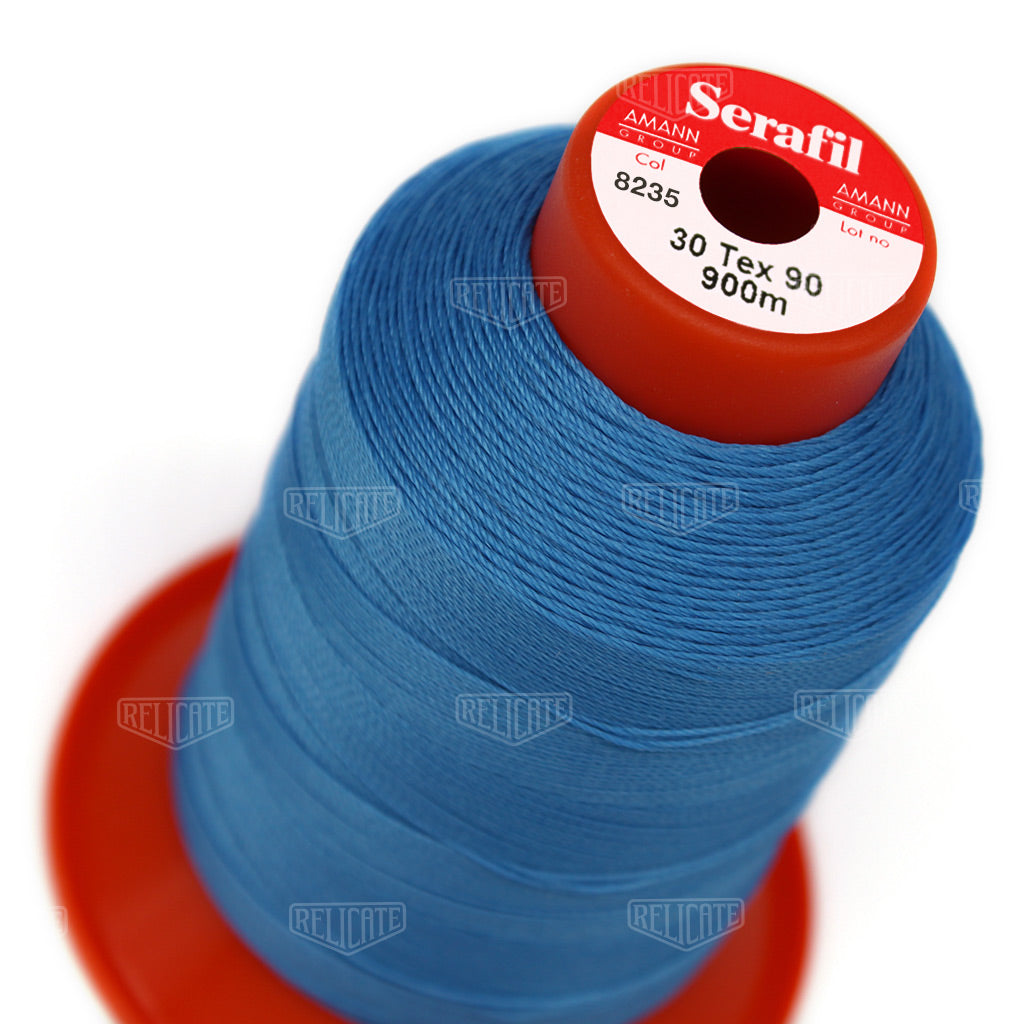 Blues/Purples Serafil Thread 30 (TEX 90) 8235 - Relicate Leather Automotive Interior Upholstery