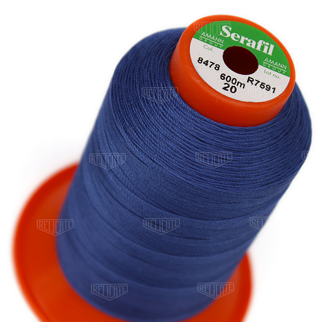 Blues/Purples Serafil Thread 20 (TEX 135) 8478 - Relicate Leather Automotive Interior Upholstery