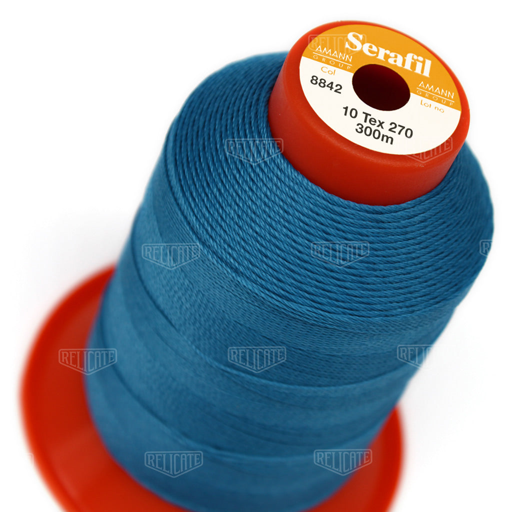Blues/Purples Serafil Thread 10 (TEX 270) 8842 - Relicate Leather Automotive Interior Upholstery