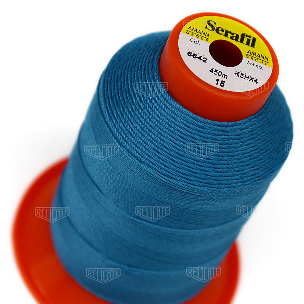 Blues/Purples Serafil Thread 15 (TEX 210) 8842 - Relicate Leather Automotive Interior Upholstery