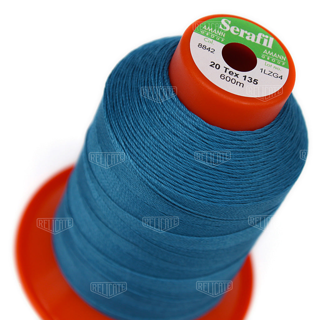 Blues/Purples Serafil Thread 20 (TEX 135) 8842 - Relicate Leather Automotive Interior Upholstery