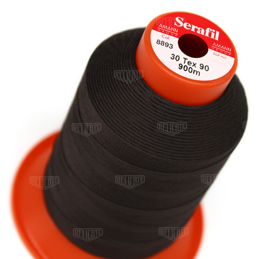 Whites/Browns Serafil Thread 30 (TEX 90) 8893 - Relicate Leather Automotive Interior Upholstery