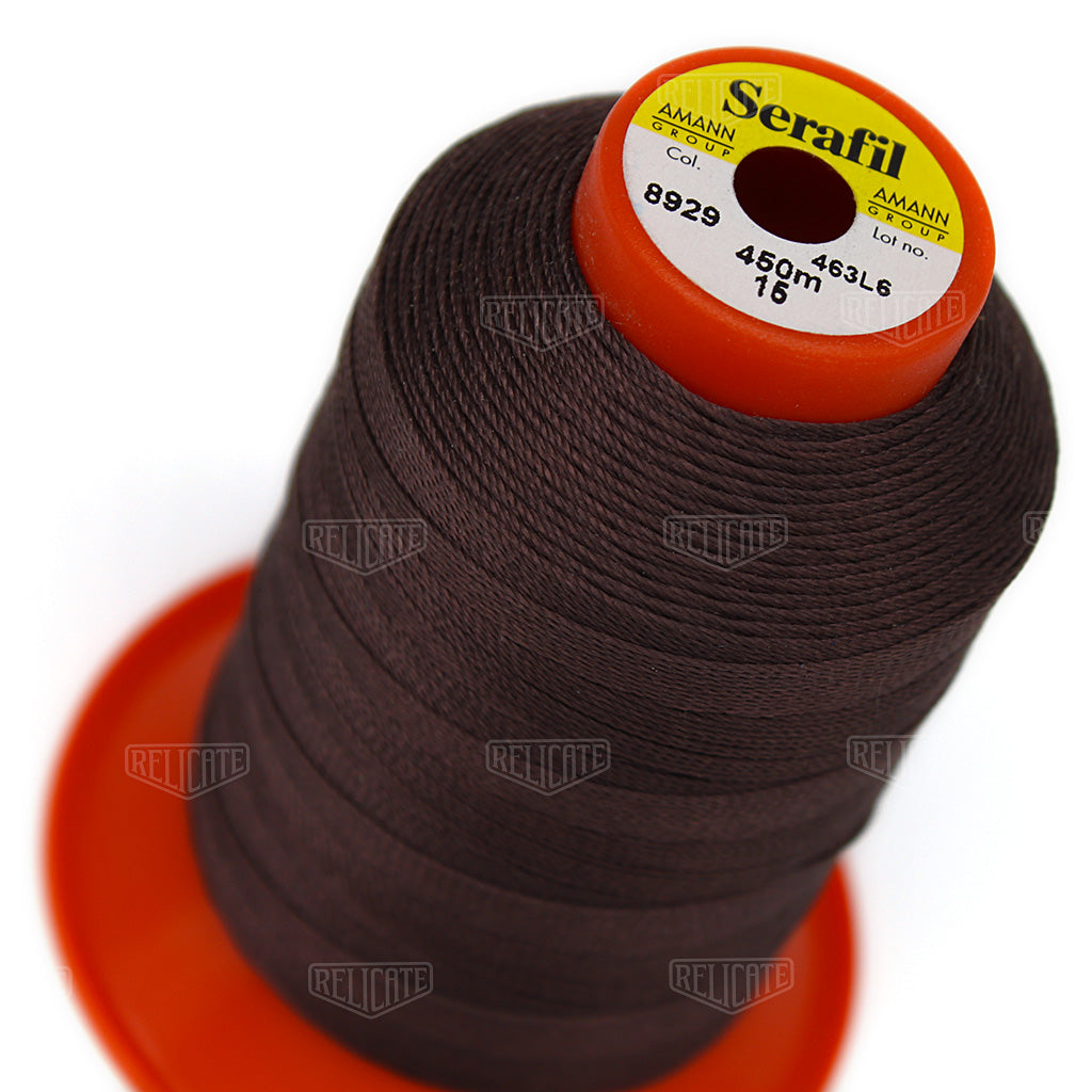 Whites/Browns Serafil Thread 15 (TEX 210) 8929 - Relicate Leather Automotive Interior Upholstery