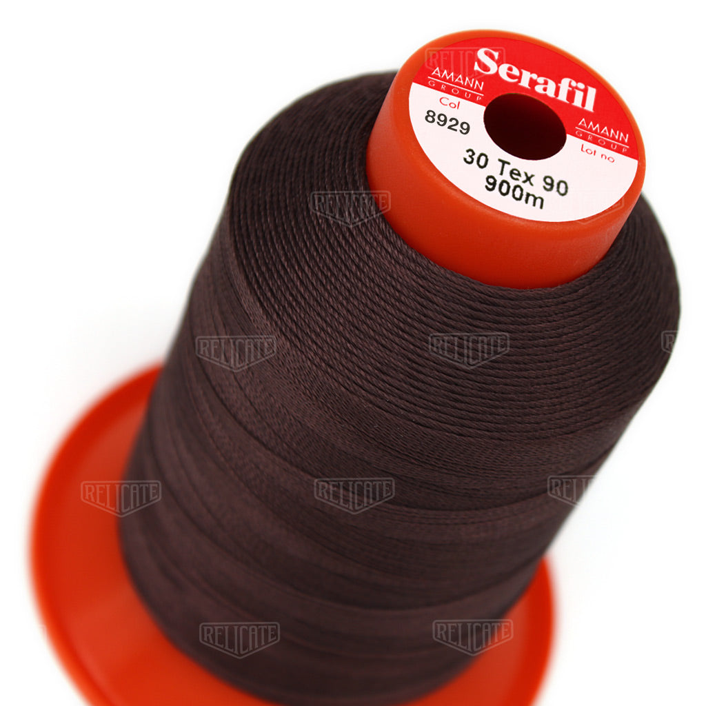 Whites/Browns Serafil Thread 30 (TEX 90) 8929 - Relicate Leather Automotive Interior Upholstery