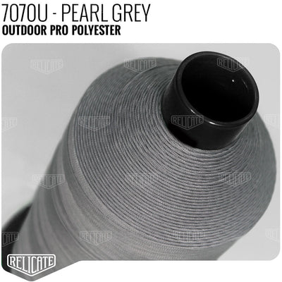 Outdoor PRO Polyester Thread - SIZE 20 (TEX 135) Pearl Grey - 7070U - Size 20 (TEX 135) - 1LB - Relicate Leather Automotive Interior Upholstery