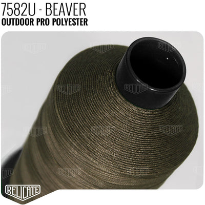 Outdoor PRO Polyester Thread - SIZE 20 (TEX 135) Beaver - 7582U - Size 20 (TEX 135) - 1LB - Relicate Leather Automotive Interior Upholstery