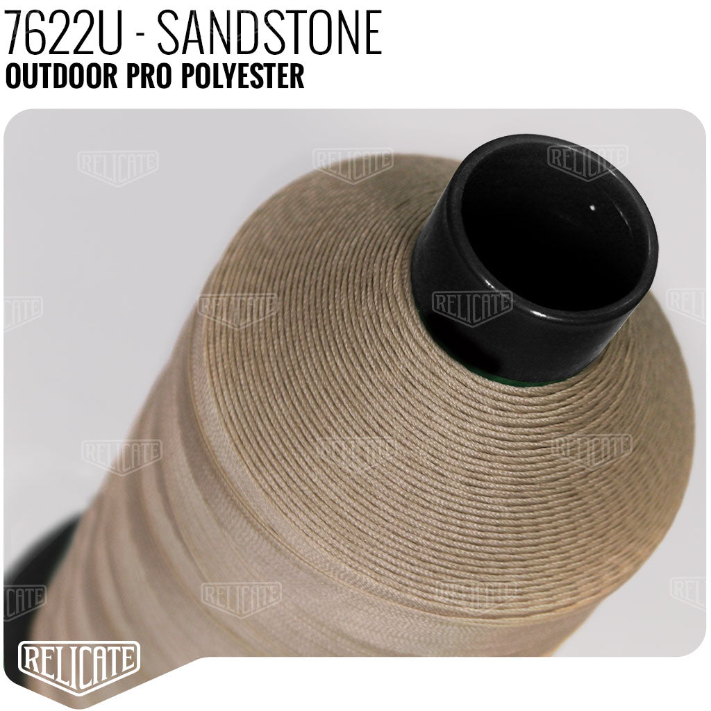 Outdoor PRO Polyester Thread - SIZE 30 (TEX 90) - 16oz Sandstone - 7622U - Size 30 (TEX 90) - 1LB - Relicate Leather Automotive Interior Upholstery