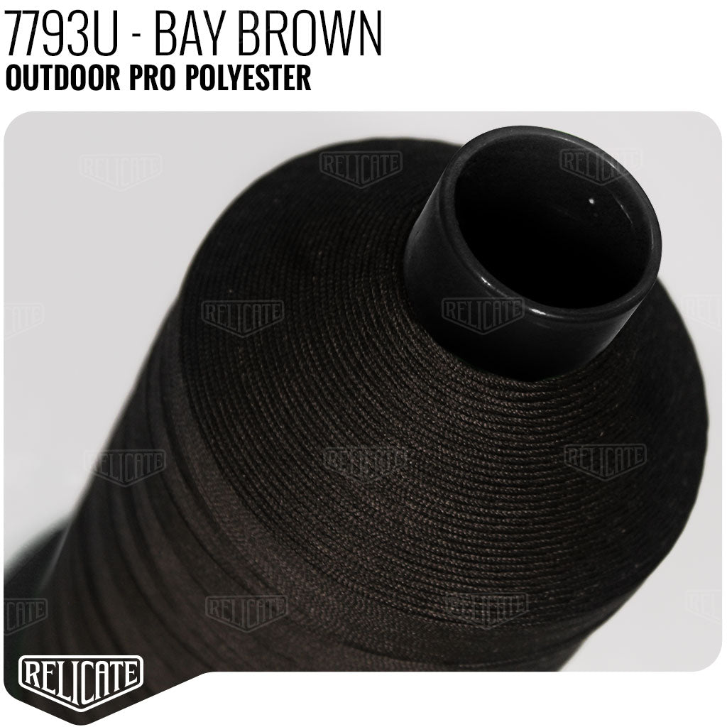Outdoor PRO Polyester Thread - SIZE 30 (TEX 90) - 8oz Bay Brown - 7793U - Size 30 (TEX 90) - 8oz - Relicate Leather Automotive Interior Upholstery