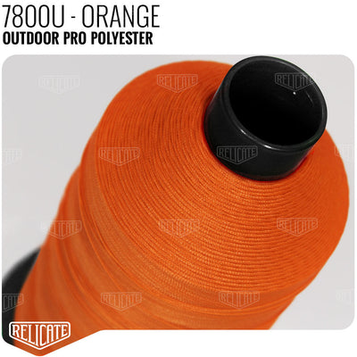 Outdoor PRO Polyester Thread - SIZE 20 (TEX 135) Orange - 7800U - Size 20 (TEX 135) - 1LB - Relicate Leather Automotive Interior Upholstery