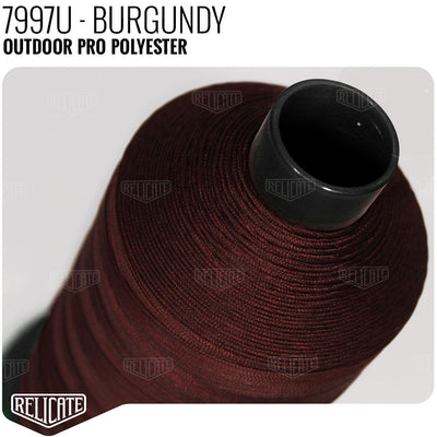 Outdoor PRO Polyester Thread - SIZE 30 (TEX 90) - 8oz Burgundy - 7997U - Size 30 (TEX 90) - 8oz - Relicate Leather Automotive Interior Upholstery
