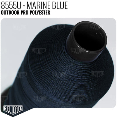 Outdoor PRO Polyester Thread - SIZE 20 (TEX 135) Marine Blue - 8555U - Size 20 (TEX 135) - 1LB - Relicate Leather Automotive Interior Upholstery