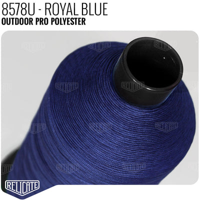 Outdoor PRO Polyester Thread - SIZE 20 (TEX 135) Royal Blue - 8578U - Size 20 (TEX 135) - 1LB - Relicate Leather Automotive Interior Upholstery