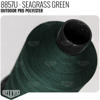 Outdoor PRO Polyester Thread - SIZE 30 (TEX 90) - 16oz Seagrass Green - 8857U - Size 30 (TEX 90) - 1LB - Relicate Leather Automotive Interior Upholstery