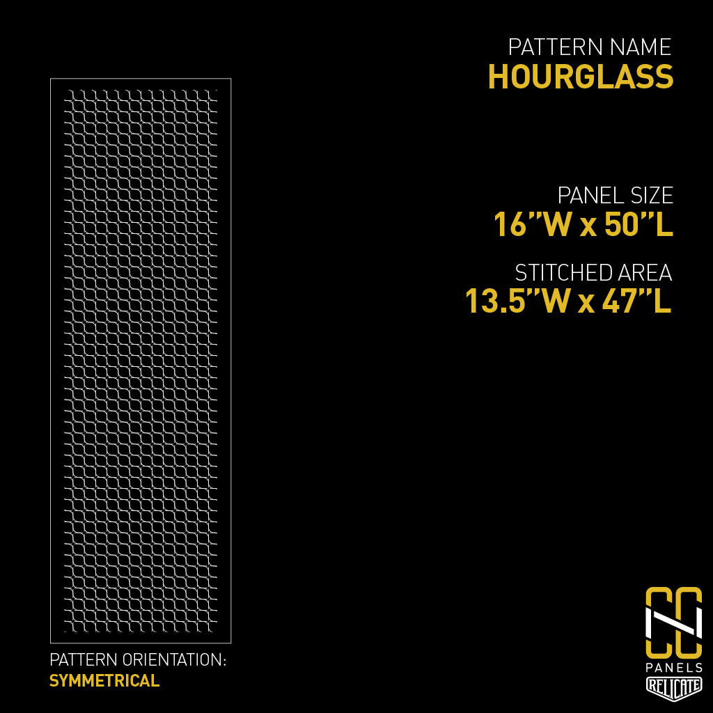 Aston Martin Vanquish Hourglass CNC Stitched Panel  - Relicate Leather Automotive Interior Upholstery