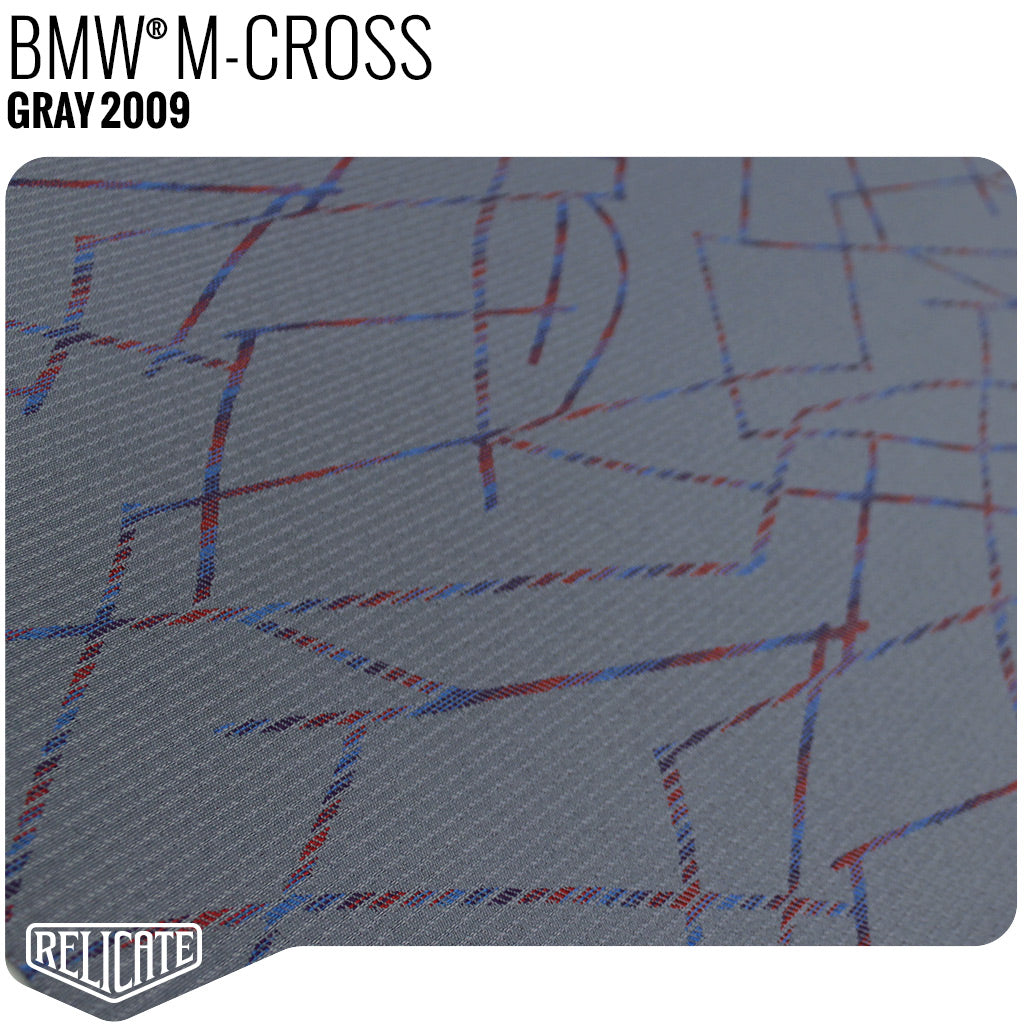 M CROSS FABRIC - GRAY  - Relicate Leather Automotive Interior Upholstery