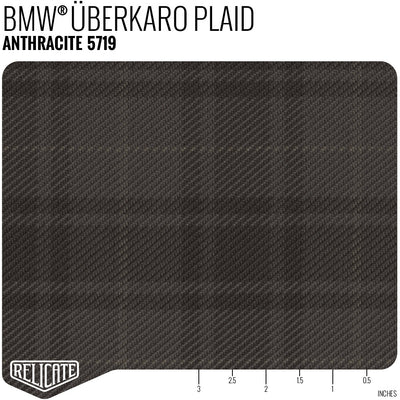 Plaid by the Linear Foot BMW Uberkaro - Anthracite 5719 - Linear Foot - Relicate Leather Automotive Interior Upholstery