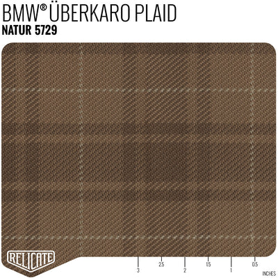 Plaid by the Linear Foot BMW Uberkaro - Natur 5729 - Linear Foot - Relicate Leather Automotive Interior Upholstery