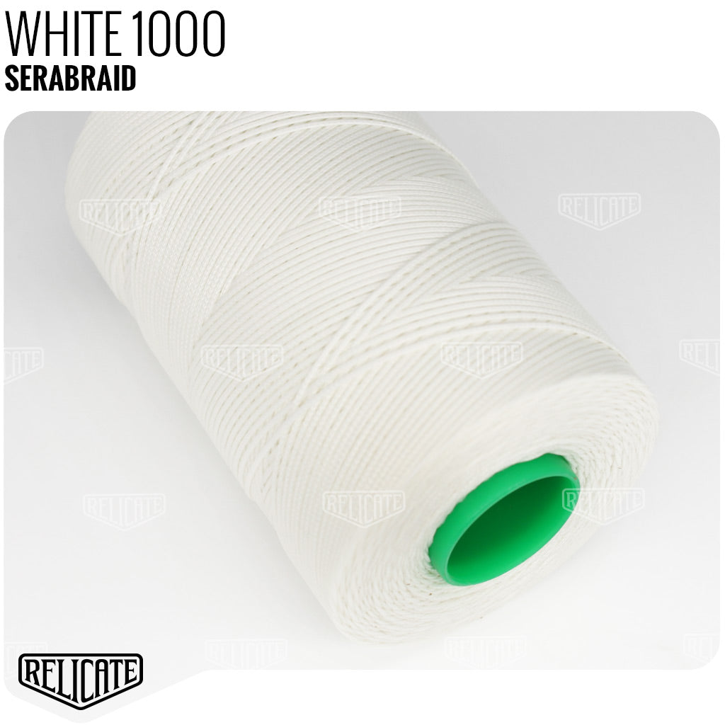 Amann White Threads Serabraid Color 2000 / TEX 600 - 10 OZ - Relicate Leather Automotive Interior Upholstery