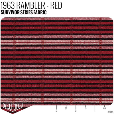 1963 RAMBLER FABRIC - RED Default Title - Relicate Leather Automotive Interior Upholstery