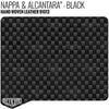 Hand Woven Leather - Nappa & Alcantara - Black Product / 6 Linear Inches - Relicate Leather Automotive Interior Upholstery