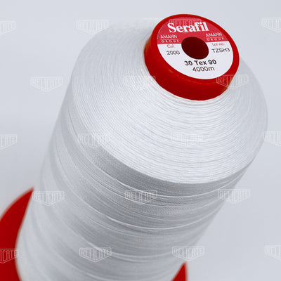 Amann White Threads Serafil Color 2000 / SIZE 30 (TEX 90) - 15 OZ - Relicate Leather Automotive Interior Upholstery
