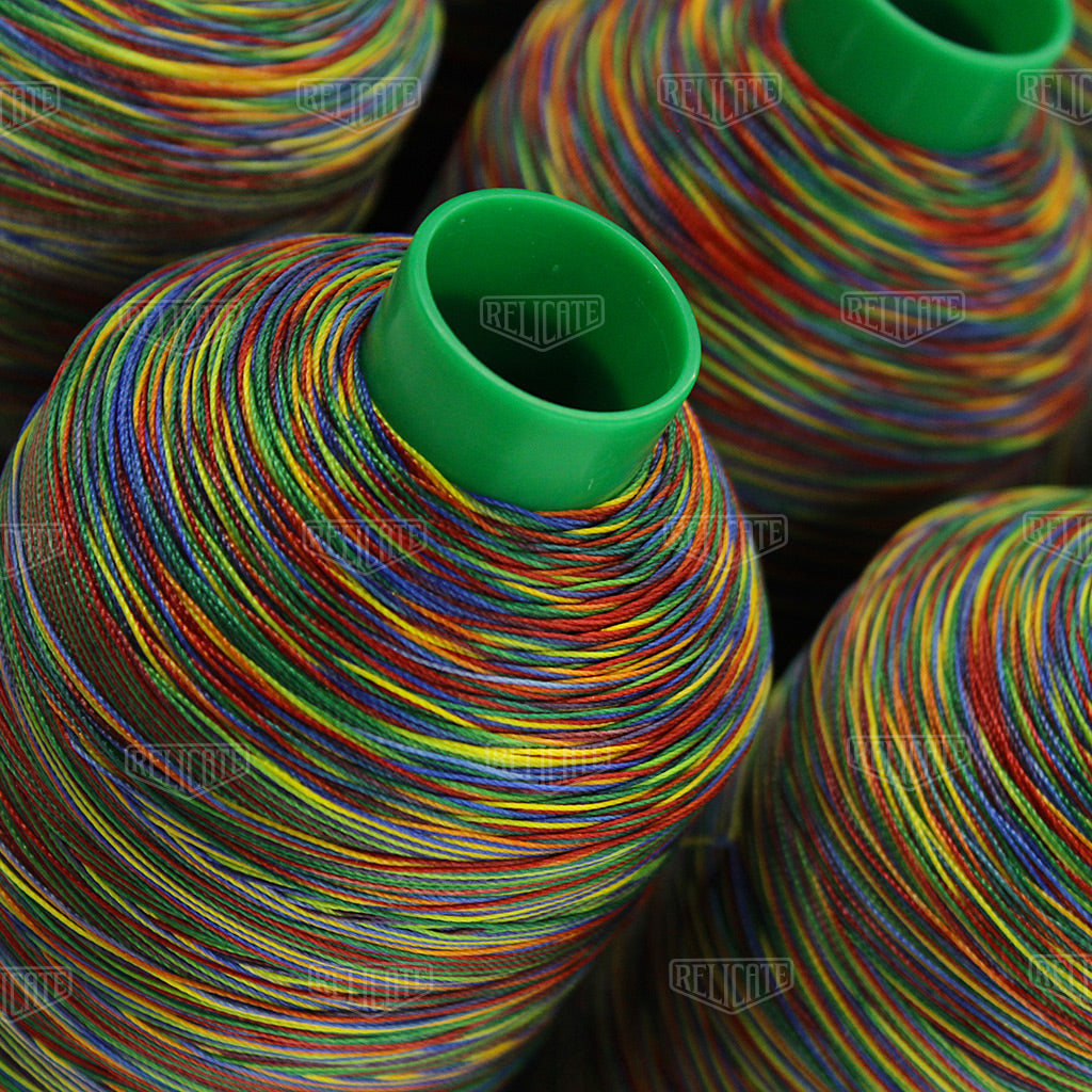 THANK YOU / Rainbow Thread on Black Fabric