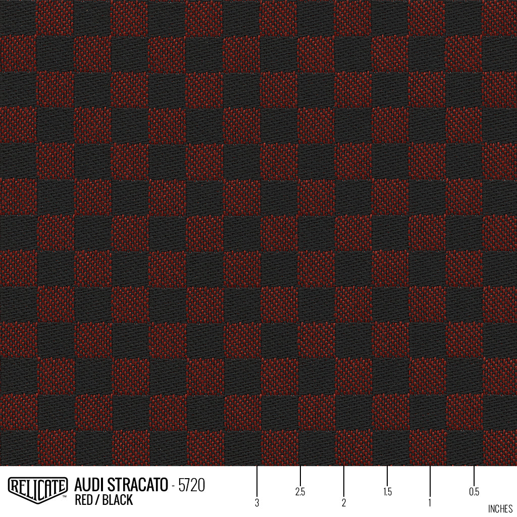 Audi Stracato Seat Fabric - Red / Black Product / Red / Black - Relicate Leather Automotive Interior Upholstery