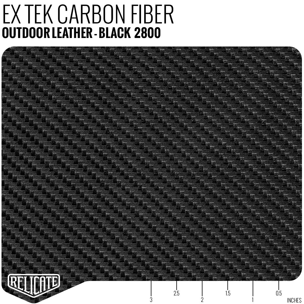 Carbon Stripe Premium Leather Mat - Jet Black Tint