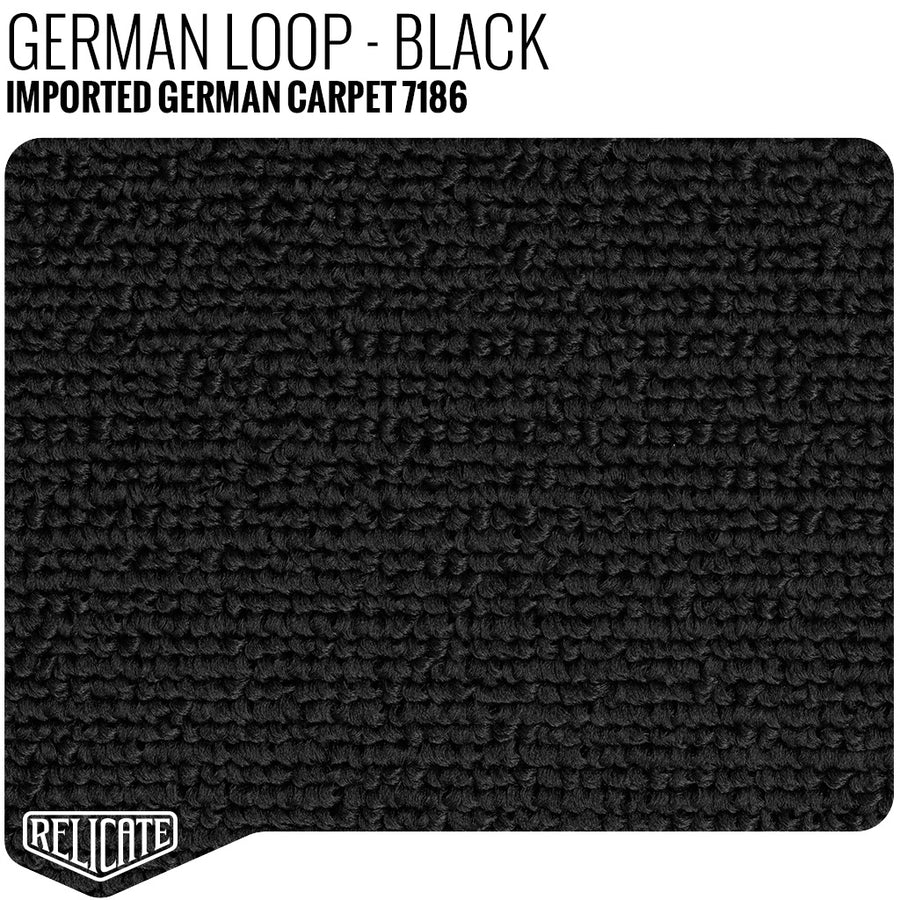 German Loop Carpet - Black Yardage - Relicate Leather Automotive Interior Upholstery