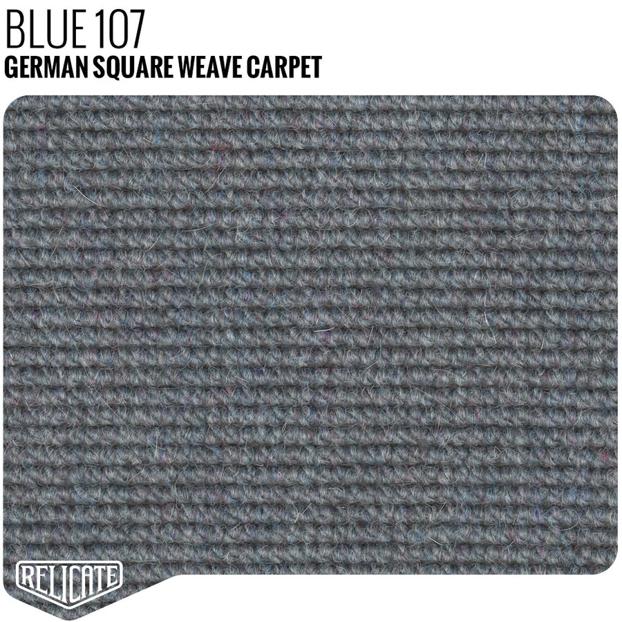 German Square Weave Carpet - Blue 107 Yardage - Relicate Leather Automotive Interior Upholstery