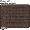 German Square Weave Carpet Remnants Brown - 15" x 71" - Relicate Leather Automotive Interior Upholstery
