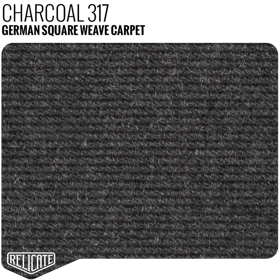 German Square Weave Carpet - Charcoal 317 Yardage - Relicate Leather Automotive Interior Upholstery