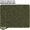 German Square Weave Carpet - Forest Green 370 Yardage - Relicate Leather Automotive Interior Upholstery