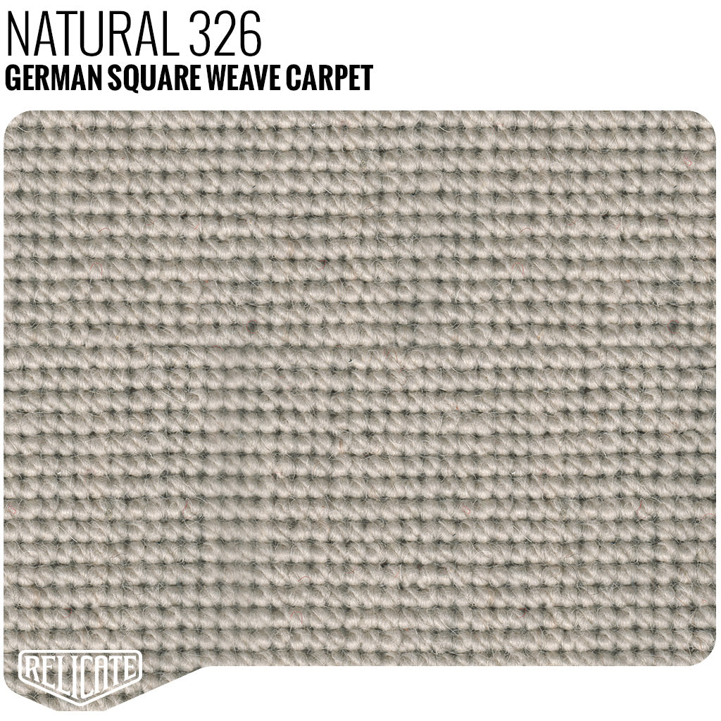 German Square Weave Carpet Remnants Natural - 32" x 71" - Relicate Leather Automotive Interior Upholstery