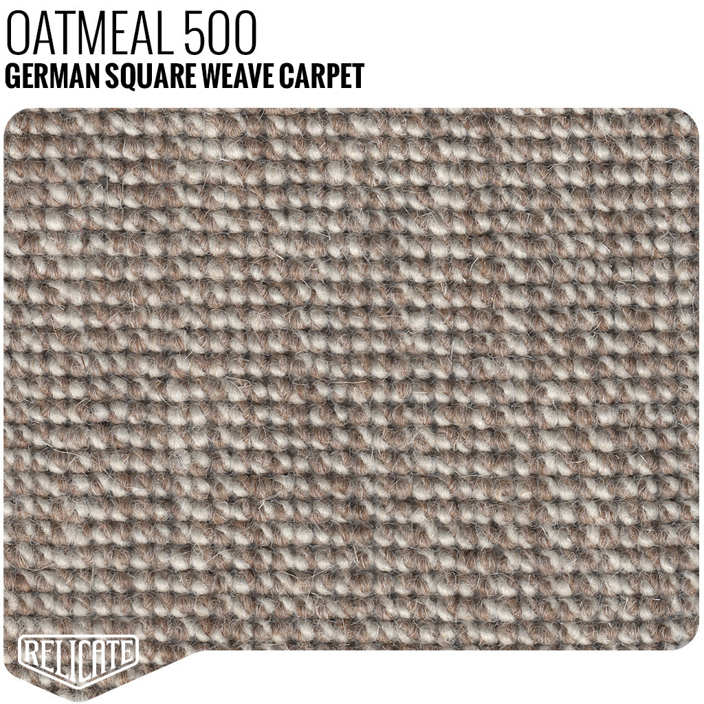 German Square Weave Carpet Remnants Oatmeal - 29" x 71" - Relicate Leather Automotive Interior Upholstery