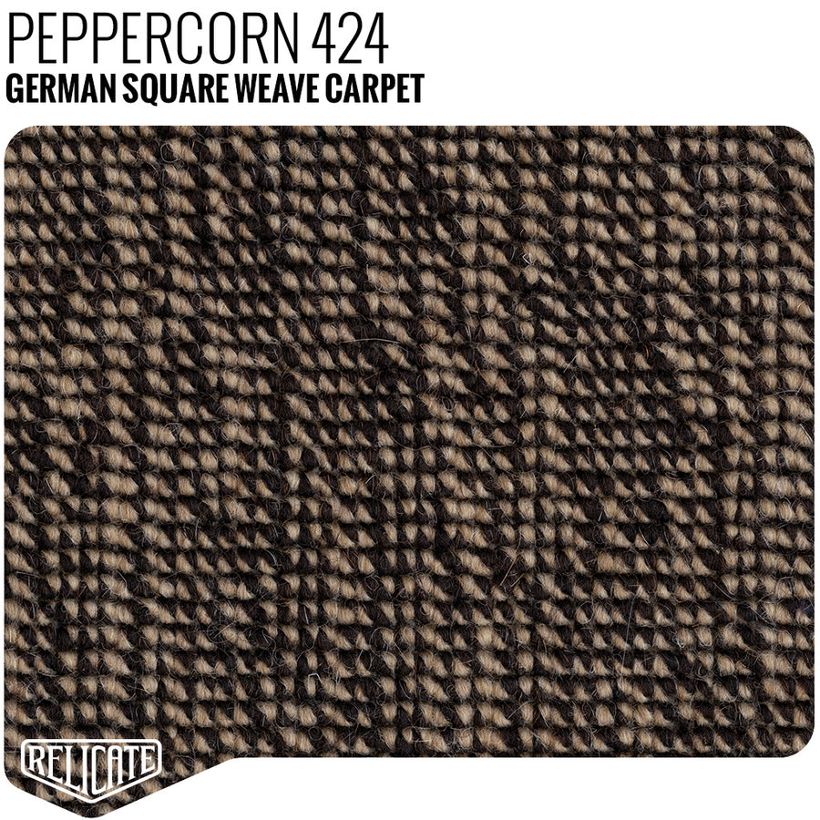 German Square Weave Carpet - Peppercorn 424 Yardage - Relicate Leather Automotive Interior Upholstery