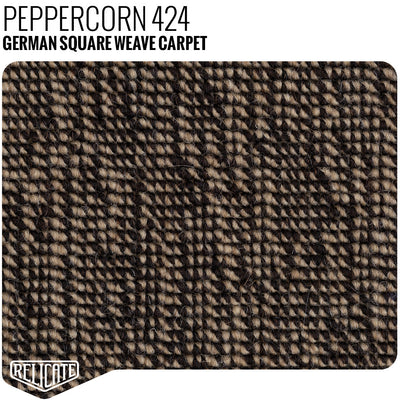 German Square Weave Carpet Remnants Peppercorn - 21" x 71" - Relicate Leather Automotive Interior Upholstery