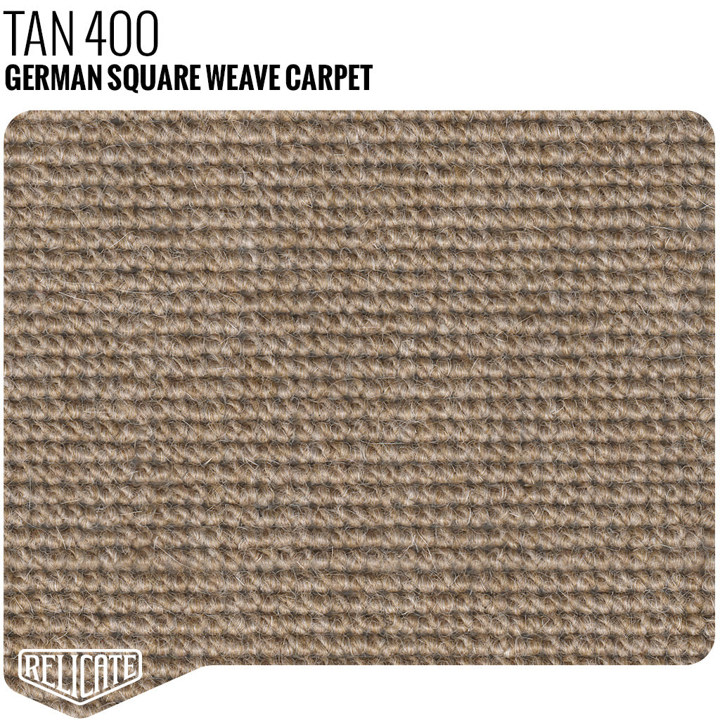 German Square Weave Carpet Remnants Tan - 30" x 71" - Relicate Leather Automotive Interior Upholstery