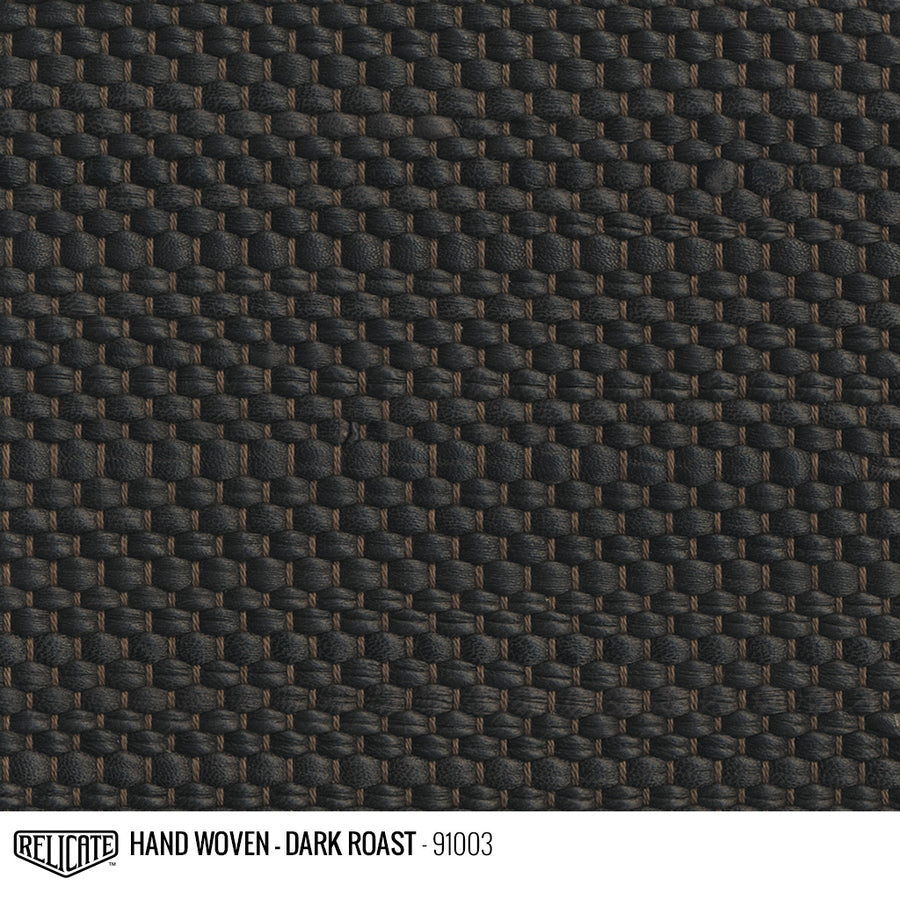 Hand Woven Leather - Dark Roast Product / 6 Linear Inches - Relicate Leather Automotive Interior Upholstery