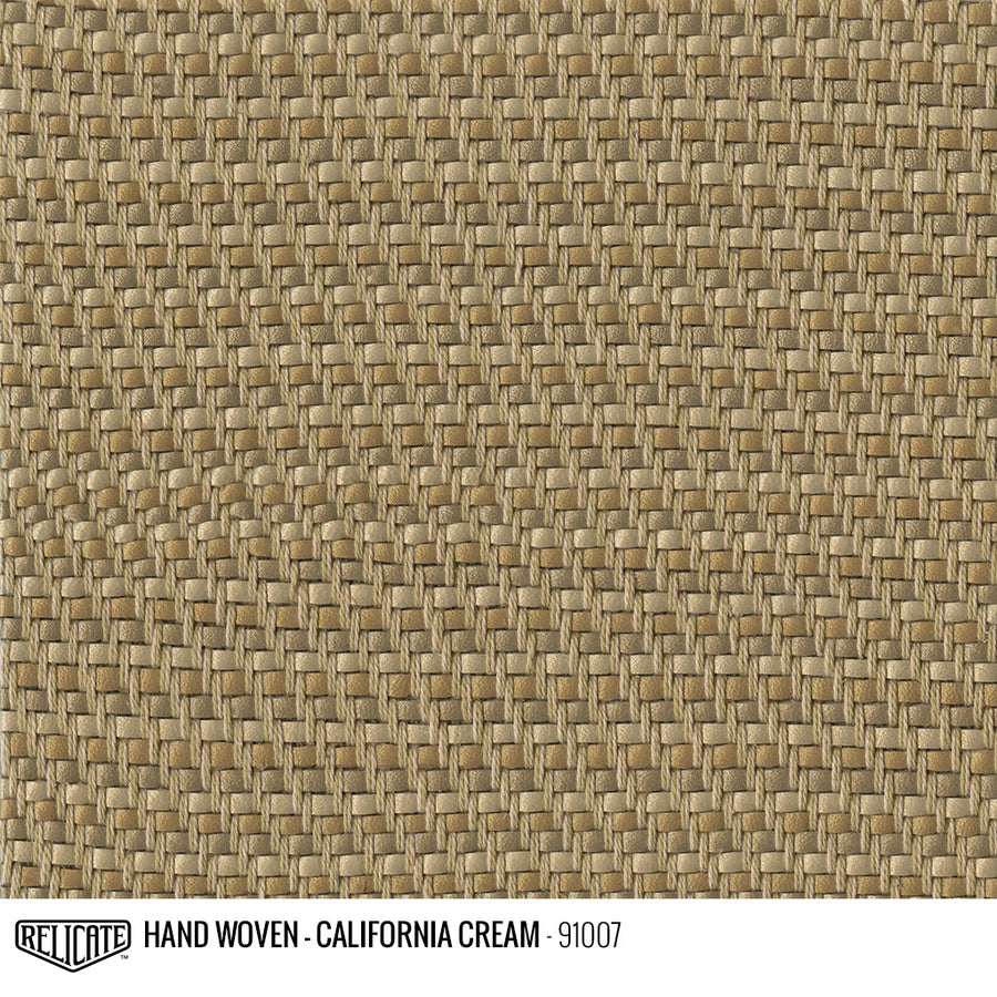 Hand Woven Leather - California Cream Product / 6 Linear Inches - Relicate Leather Automotive Interior Upholstery