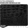 EX TEK Motorcycle Leather - Hornback High Sheen Black Product / 1/2 Hide - Relicate Leather Automotive Interior Upholstery