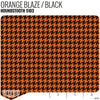 Houndstooth Seat Fabric - Orange Blaze / Black Product / Orange Blaze/Black - Relicate Leather Automotive Interior Upholstery